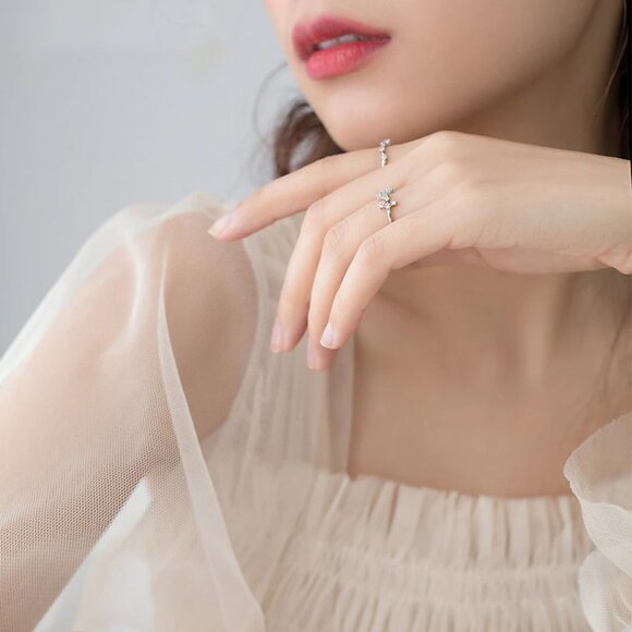 🌸Zodiac Constellations Sagittarius Silver Size Adjustable Ring For Women, F182 - Picture 3 of 5
